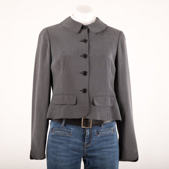 Anne Klein Jackets & Blazers - Anne Klein II Gray Micro Dot Silk Blazer Size 2
